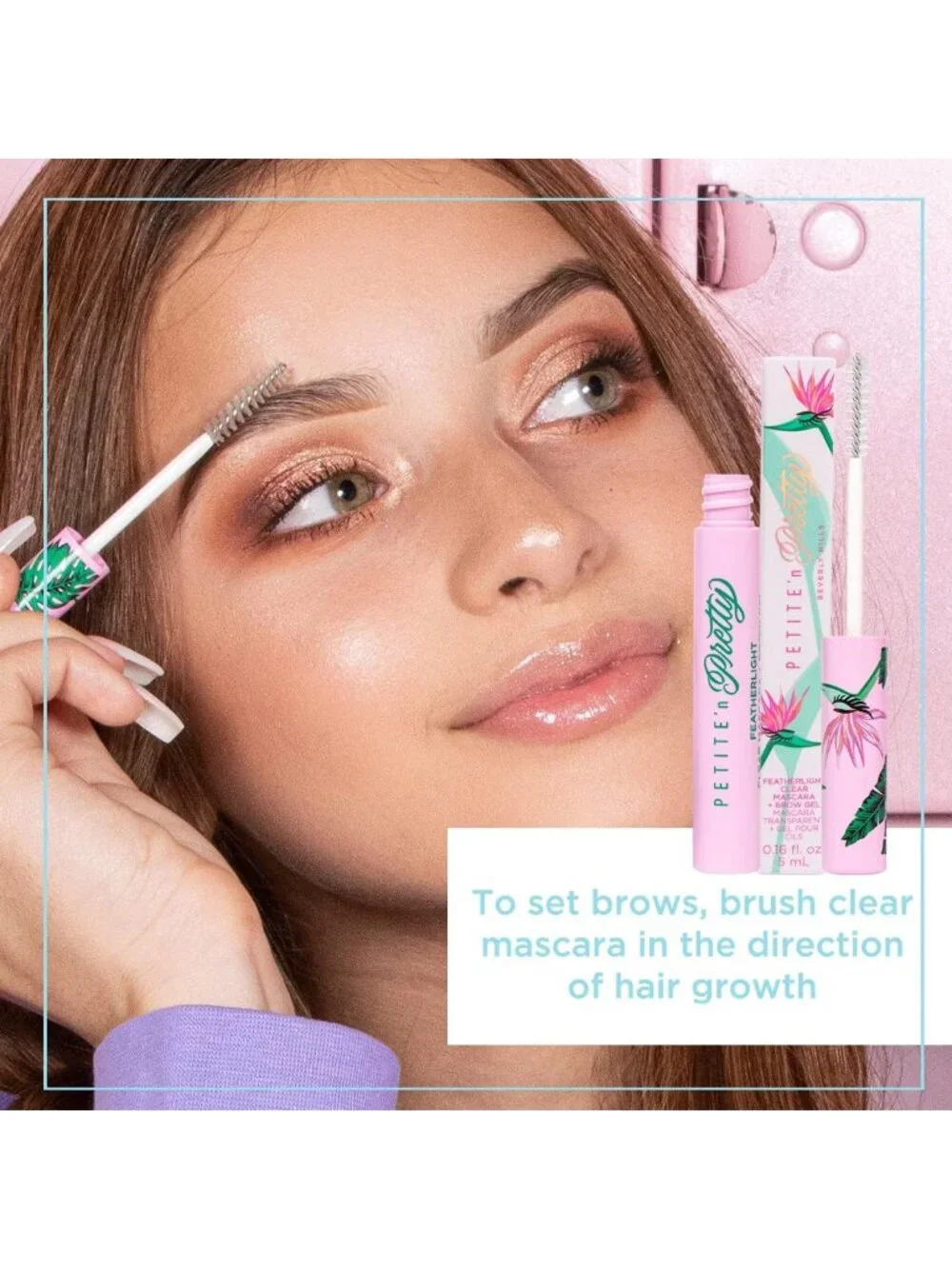 Featherlight Clear Mascara & Brow Gel for Tweens & Teens - Perfect for All-Day